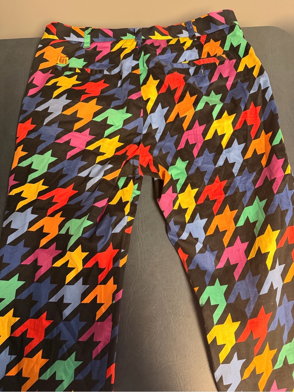 Mens Loudmouth Multicolor Houndstooth Print Pants